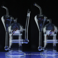 Glass Inline Perc Recycler Water Pipe for Daily Use (ES-GB-029)